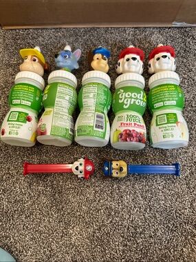 Paw Patrol Bottle Toppers & pez Dispensers